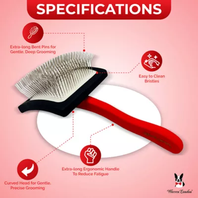 Warren London FurBreeze Pro Max Slicker Doodle Brush For Dogs W/ Long, Thick or Curly Coats - Image 2