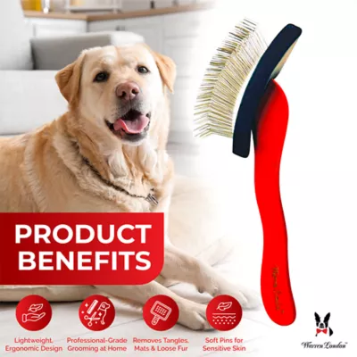 Warren London FurBreeze Pro Max Slicker Doodle Brush For Dogs W/ Long, Thick or Curly Coats - Image 4