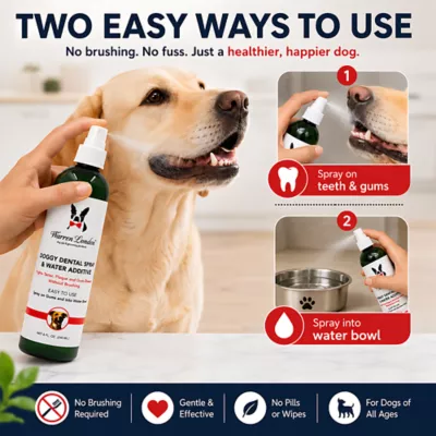 Warren London Doggy Dental Spray & Water Additive, Fights Tartar, Plaque & Gum Disease- 8 Fl Oz - Image 3