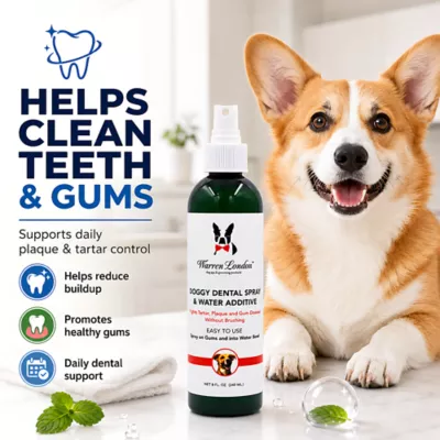 Warren London Doggy Dental Spray & Water Additive, Fights Tartar, Plaque & Gum Disease- 8 Fl Oz - Image 4