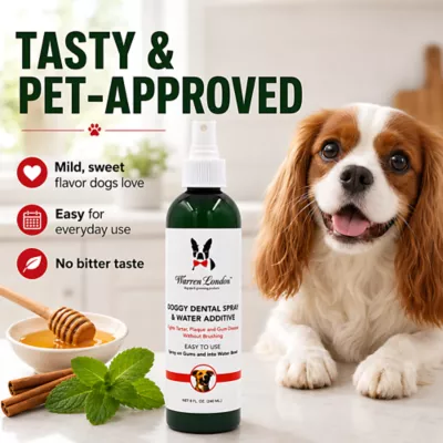 Warren London Doggy Dental Spray & Water Additive, Fights Tartar, Plaque & Gum Disease- 8 Fl Oz - Image 5
