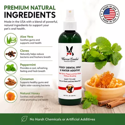 Warren London Doggy Dental Spray & Water Additive, Fights Tartar, Plaque & Gum Disease- 8 Fl Oz - Image 6