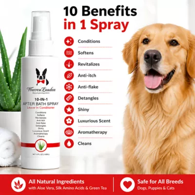 Warren London 10-in-1 After Bath Spray Leave-In Conditioner For A Soft & Clean Smelling Coat- 4 Oz - Image 5