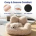 PawsPik Heart-Shaped Faux Rabbit Fur Plush Bolster Bed with Removable Cover for Dogs & Cats image thumbnail 2