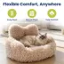 PawsPik Heart-Shaped Faux Rabbit Fur Plush Bolster Bed with Removable Cover for Dogs & Cats image thumbnail 3