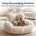 PawsPik Heart-Shaped Faux Rabbit Fur Plush Bolster Bed with Removable Cover for Dogs & Cats image thumbnail 4