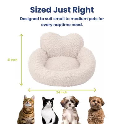 PawsPik Heart-Shaped Faux Rabbit Fur Plush Bolster Bed with Removable Cover for Dogs & Cats - Image 9