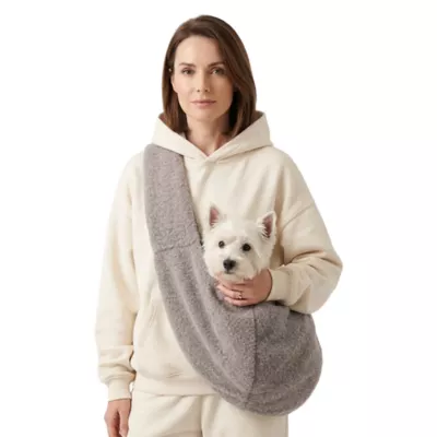 PawsPik Snuggle Sling Plush Pet Carrier with Storage Pocket for Dogs & Cats, Up to 10 lb - Image 1