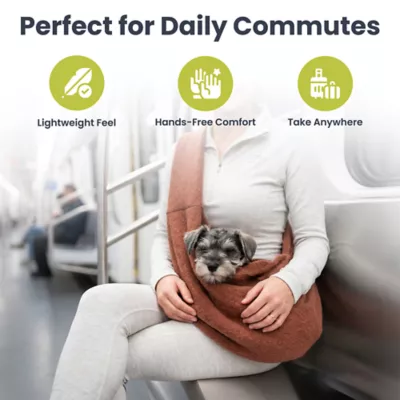 PawsPik Snuggle Sling Plush Pet Carrier with Storage Pocket for Dogs & Cats, Up to 10 lb - Image 6