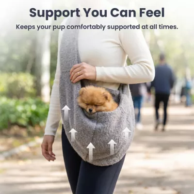 PawsPik Snuggle Sling Plush Pet Carrier with Storage Pocket for Dogs & Cats, Up to 10 lb - Image 7