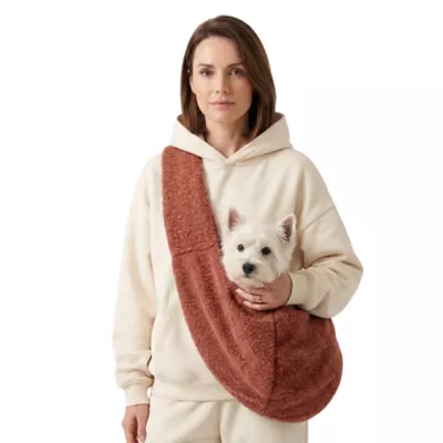 PawsPik Snuggle Sling Plush Pet Carrier with Storage Pocket for Dogs & Cats, Up to 10 lb - Image 1