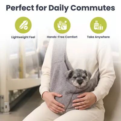 PawsPik Snuggle Sling Plush Pet Carrier with Storage Pocket for Dogs & Cats, Up to 10 lb - Image 6