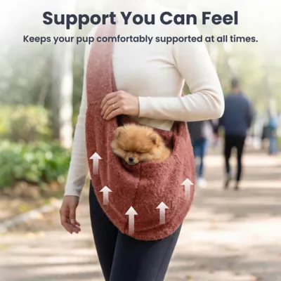 PawsPik Snuggle Sling Plush Pet Carrier with Storage Pocket for Dogs & Cats, Up to 10 lb - Image 7
