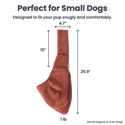 PawsPik Snuggle Sling Plush Pet Carrier with Storage Pocket for Dogs & Cats, Up to 10 lb - Image 9