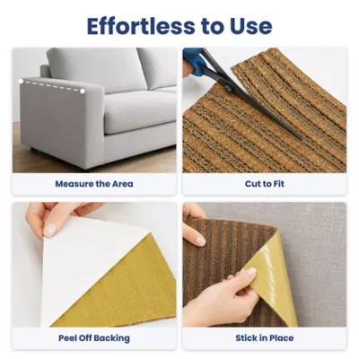 PawsPik Flexible Cork Surface-Protecting Cat Scratch Mat, Brown, 40L x 12W in - Image 8