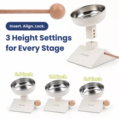 PawsPik 3-Level Adjustable Angle & Height Elevated Stainless Steel Bowl for Dogs & Cats - Image 3