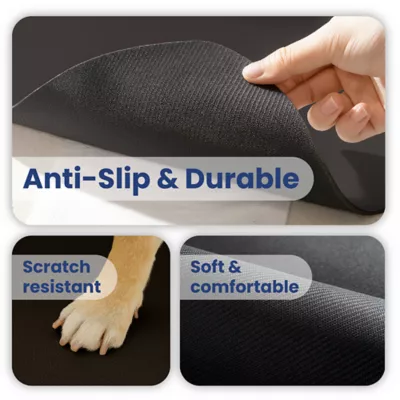 PawsPik Fast-Absorbing Waterproof Non-Slip Rubber Feeding Mat for Dogs & Cats, Black - Image 6