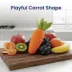 PawsPik Carrot Textured Natural Rubber Squeaker & Crinkle Dog Chew Toy, 9.5 in image thumbnail 2