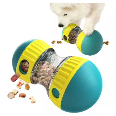 PawsPik Dual-Sphere Adjustable Treat-Dispensing Rolling Interactive Dog Toy - Image 1