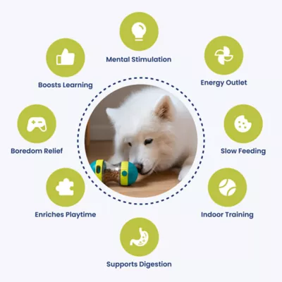 PawsPik Dual-Sphere Adjustable Treat-Dispensing Rolling Interactive Dog Toy - Image 2