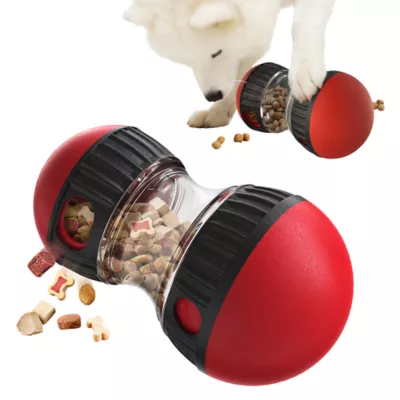 PawsPik Dual-Sphere Adjustable Treat-Dispensing Rolling Interactive Dog Toy - Image 1
