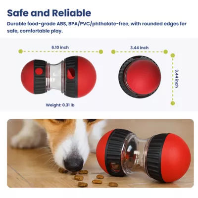 PawsPik Dual-Sphere Adjustable Treat-Dispensing Rolling Interactive Dog Toy - Image 4