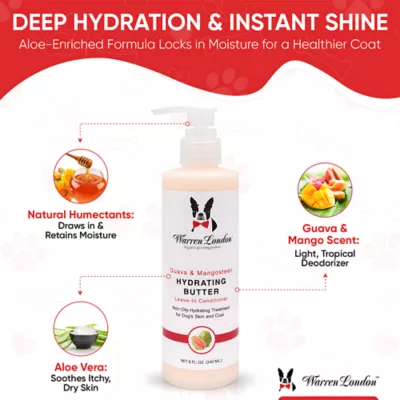 Warren London Hydrating Butter For Dogs, Leave-In Conditioner Treatment, Guava & Mango Scent- 8 Oz - Image 2