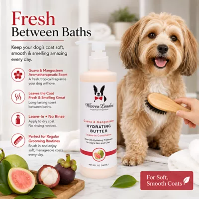 Warren London Hydrating Butter For Dogs, Leave-In Conditioner Treatment, Guava & Mango Scent- 8 Oz - Image 8