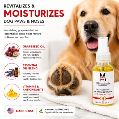 Warren London Grapeseed Oil For Dogs, Paw & Nose Reviltalizer For Dryness & Cracks- 1 Fl Oz - Image 4