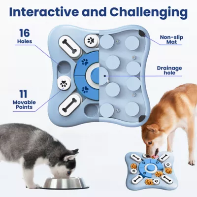 PawsPik Interactive Slow Feeder Treat-Dispensing Puzzle Dog Toy with Squeaker, 10 in - Image 5