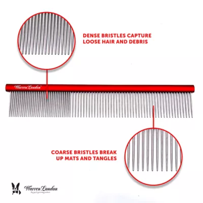 Warren London Detangling Strong 10 Inch Comb For Stubborn Dog Tangles & Mats - Image 3