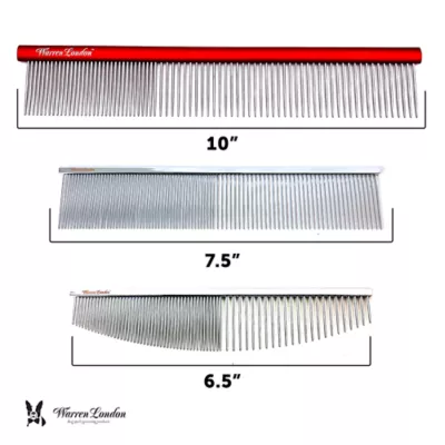 Warren London 7.5 Inch Greyhound Style Everyday Groomer's Comb For Styling Fine/ Course Dog Hair - Image 4
