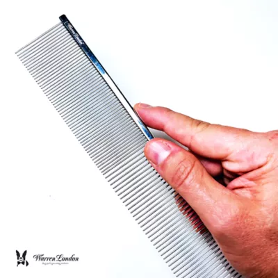 Warren London 7.5 Inch Greyhound Style Everyday Groomer's Comb For Styling Fine/ Course Dog Hair - Image 8