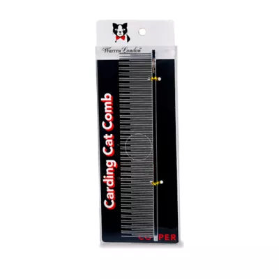 Warren London Dual Action Copper Carding 7.5 Inch Cat Comb W/ Multi-Length Bristles - Image 1