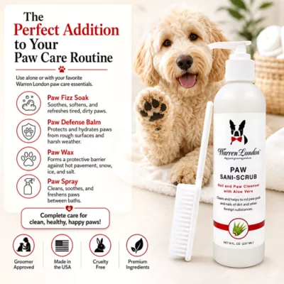 Warren London Deep Cleaning Paw Sani-Scrub W/ Aloe Vera, Nail & Paw Cleanser Treatment- 8 Fl Oz - Image 5