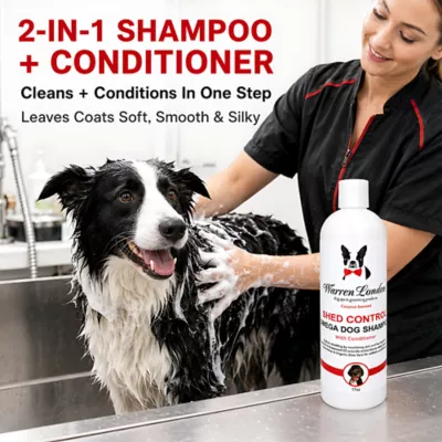 Warren London Omega Shed Control Dog Shampoo W/ Conditioner, Nourishing 2-in-1 Formula- 17 Fl Oz - Image 5