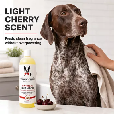 Warren London Oatmeal Shampoo For Dogs W/ Itchy & Sensitive Skin, Light Cherry Scent- 17 Fl Oz - Image 5