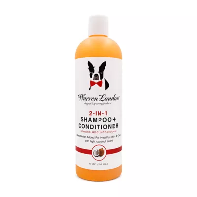 Warren London 2-in-1 Dog Shampoo & Conditioner W/ Shea Butter, Light Coconut Scent- 17 Fl Oz - Image 1