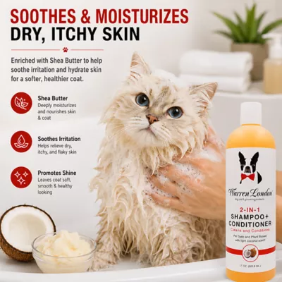 Warren London 2-in-1 Dog Shampoo & Conditioner W/ Shea Butter, Light Coconut Scent- 17 Fl Oz - Image 6