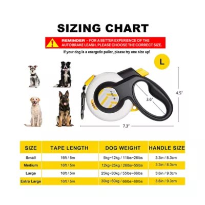 FIDA Autobrake Retractable Dog Leash White - Image 6
