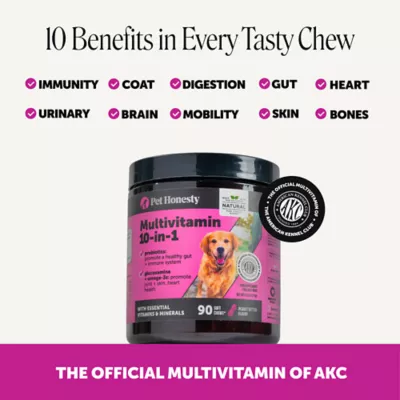 Pet Honesty 10-in-1 Multivitamin for Dogs with Omegas + Probiotics, Chicken Flavor Soft Chews, 90 Ct - Image 3