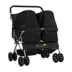 PawHut Double Pet Stroller, Foldable Dog Stroller with 2-Seater Carrier, Sunshade, Removable Pad image thumbnail 1
