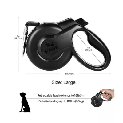 FIDA Stylish Retractible Dog Leash Color & Size Vary - Image 2