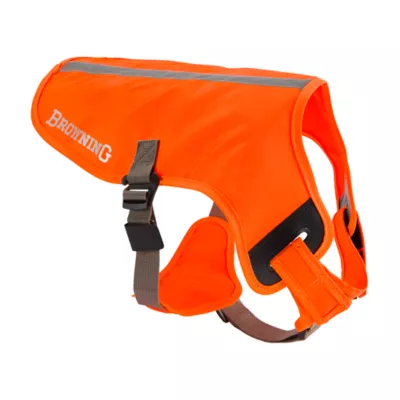 Browning® Waterproof Blaze Orange Dog Safety Vest with Reflective Accents - Image 1