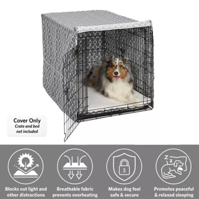 MidWest Homes for Pets QuietTime Defender Covella Crate Cover, Gray - Image 2