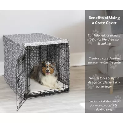 MidWest Homes for Pets QuietTime Defender Covella Crate Cover, Gray - Image 3