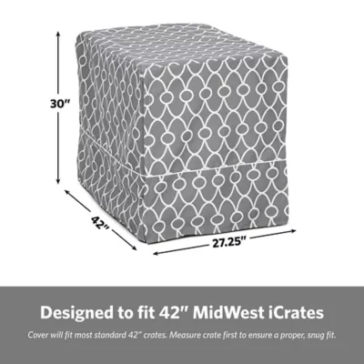 MidWest Homes for Pets QuietTime Defender Covella Crate Cover, Gray - Image 6