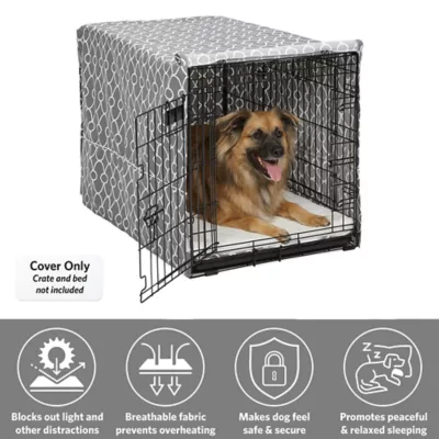 MidWest Homes for Pets QuietTime Defender Covella Crate Cover, Gray - Image 3