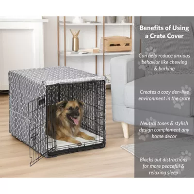 MidWest Homes for Pets QuietTime Defender Covella Crate Cover, Gray - Image 4