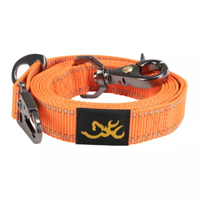 Browning® Safety Orange Classic Webbing 6-ft Dog Leash - Image 1